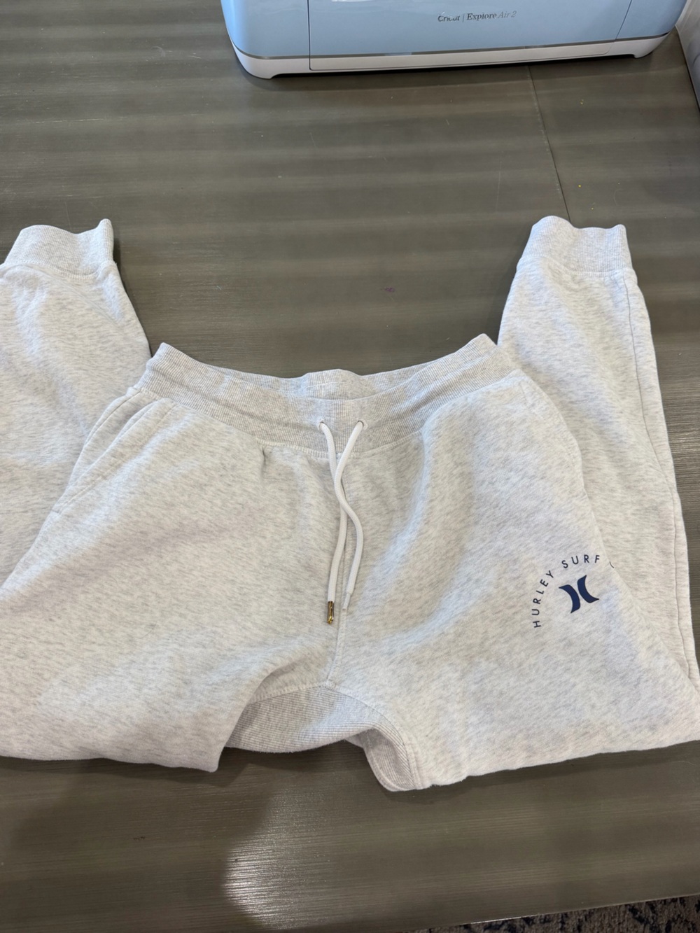 Hurley Light Gray Sweatpants with Drawstring